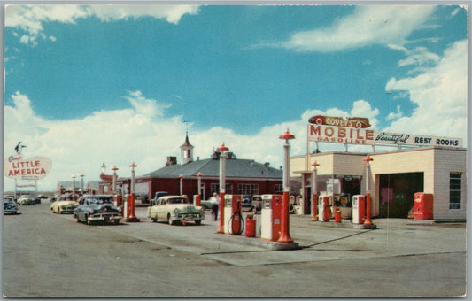 GRANGER WY MOBILE GAS STATION VINTAGE POSTCARD