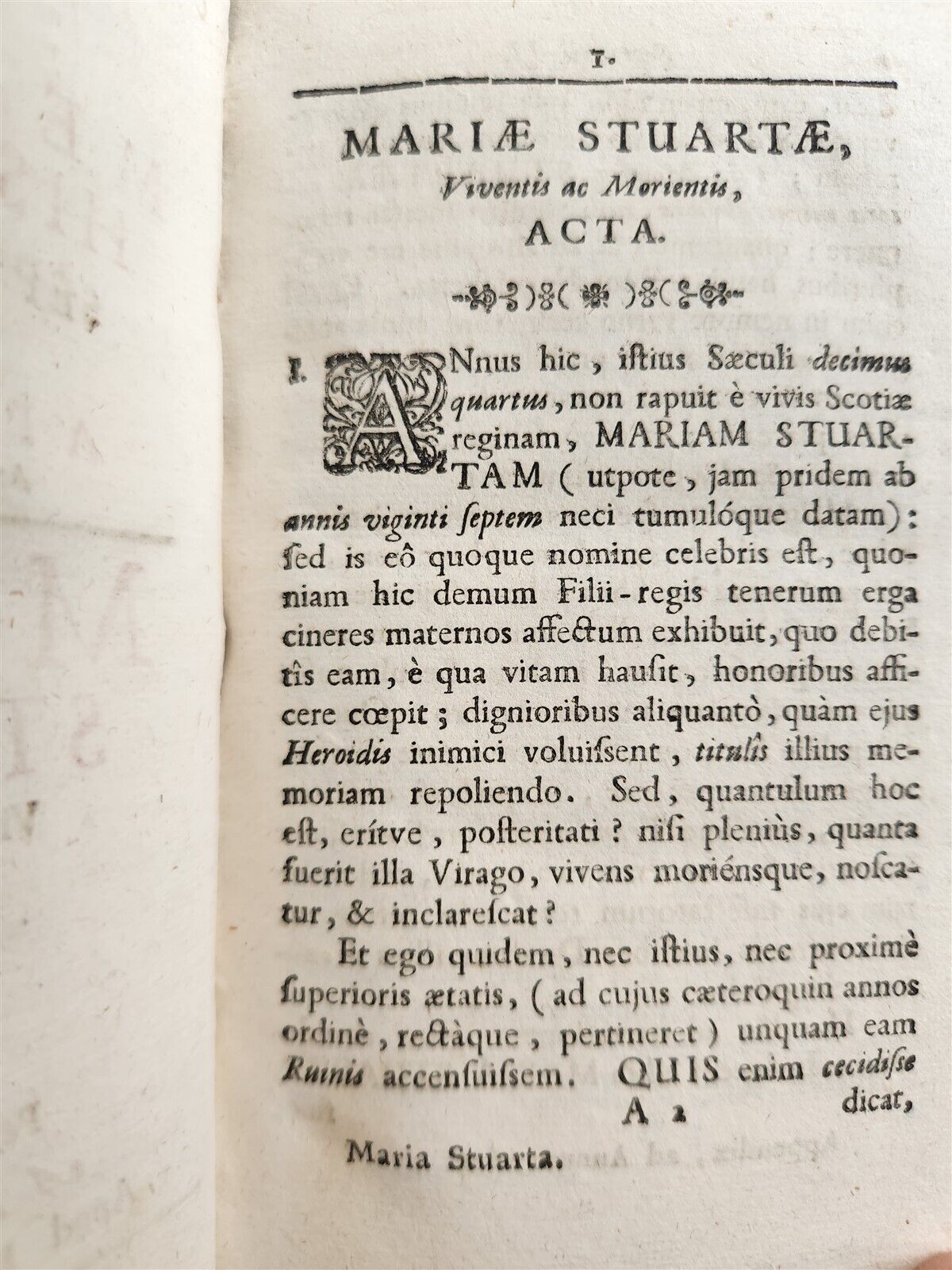 1675 HISTORY antique 17th CENT. HAND TOOLED PIGSKIN MARY STUART