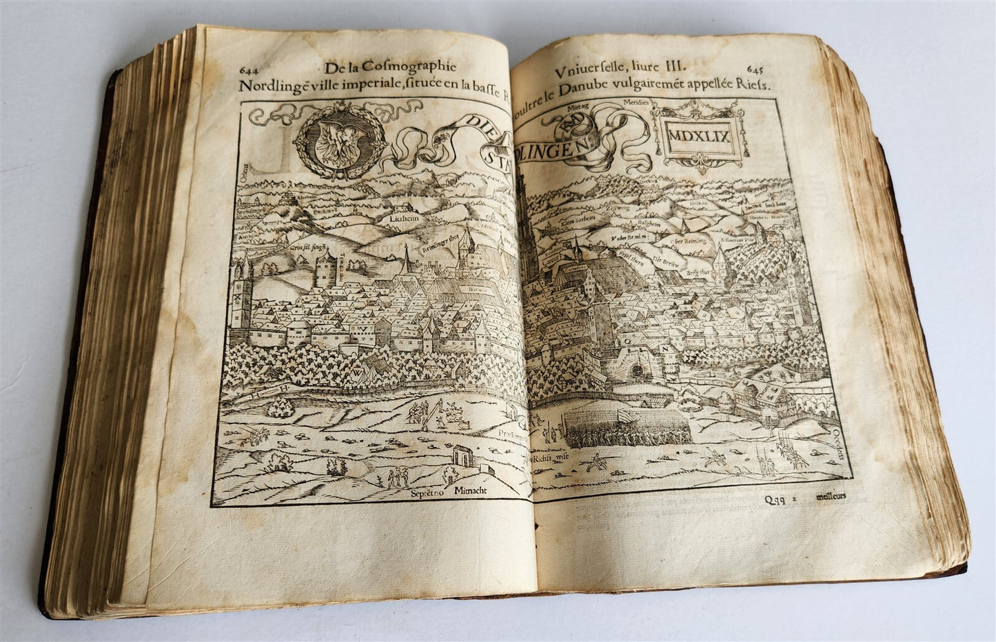 1556 COSMOGRAPHY by Sebastian Munster antique RARE ILLUSTRATED 16th cent. FOLIO