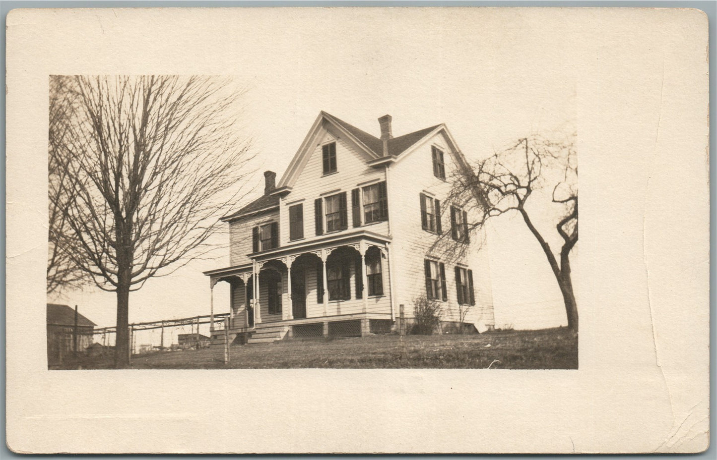 LOWER PREAKNESS NJ RESIDENCE ANTIQUE REAL PHOTO POSTCARD RPPC