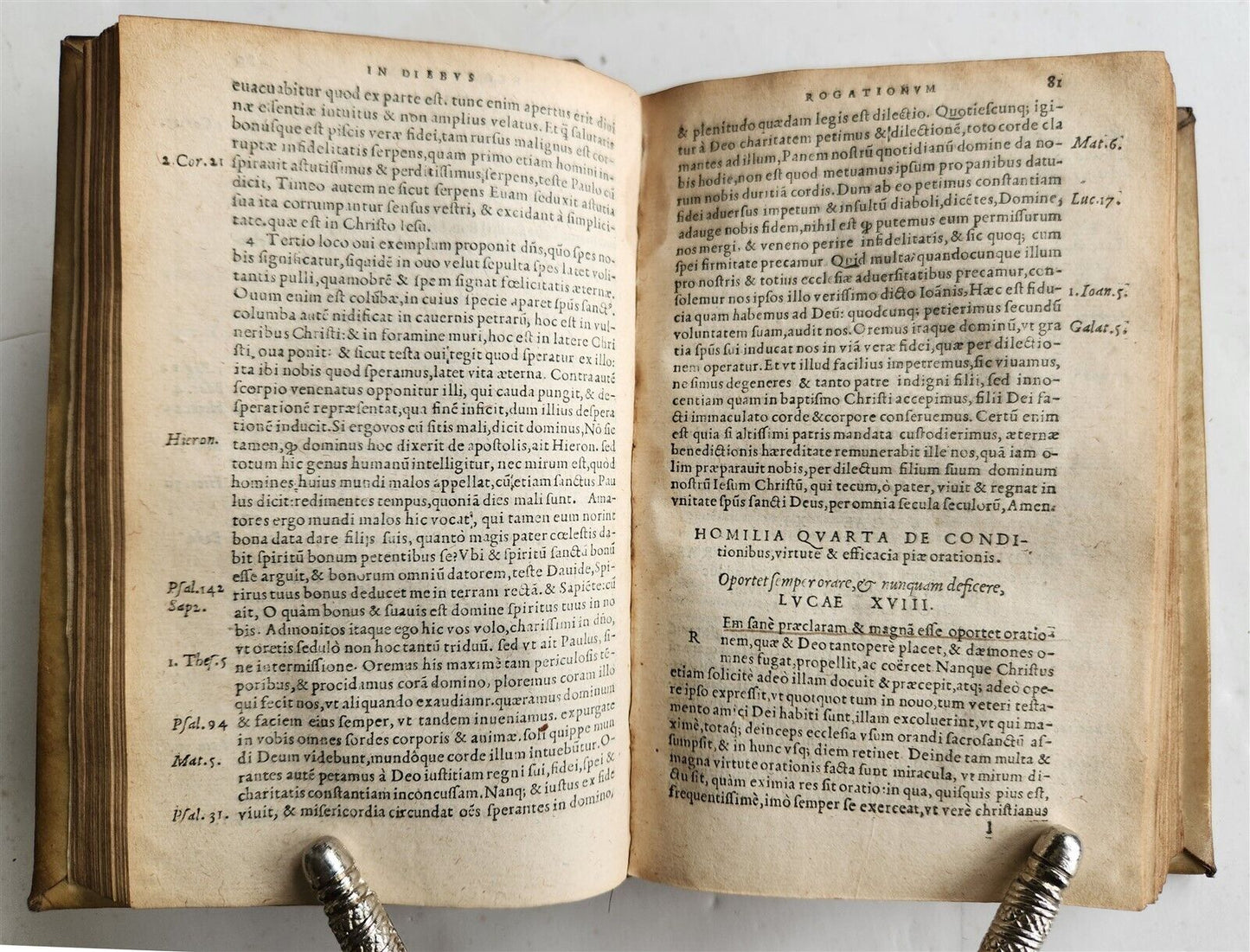 1549 Homiliarum doctissimi viri Ioannis Eckii antique VELLUMM BINDING 16th CENT.