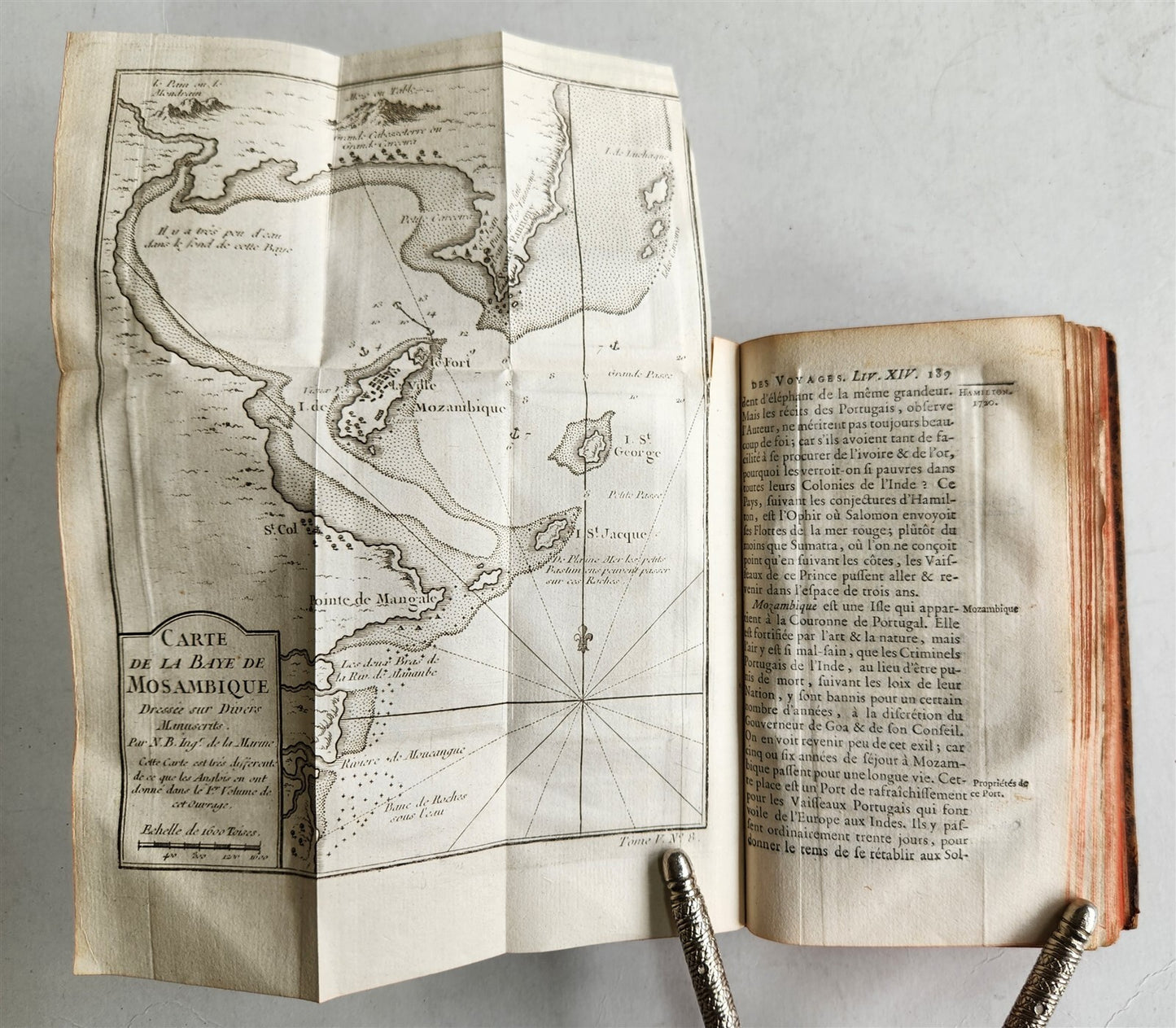 1749 HISTOIRE des VOYAGES antique vol. 18 CHINA & AFRICA illustrated MOZAMBIQUE