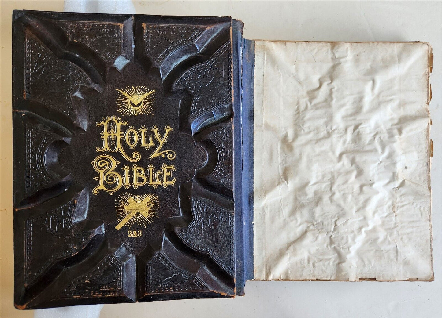 1870s BIBLE SALESMAN SAMPLE RARE antique AMERICANA ILLUSTRATED FOLIO G. DORE