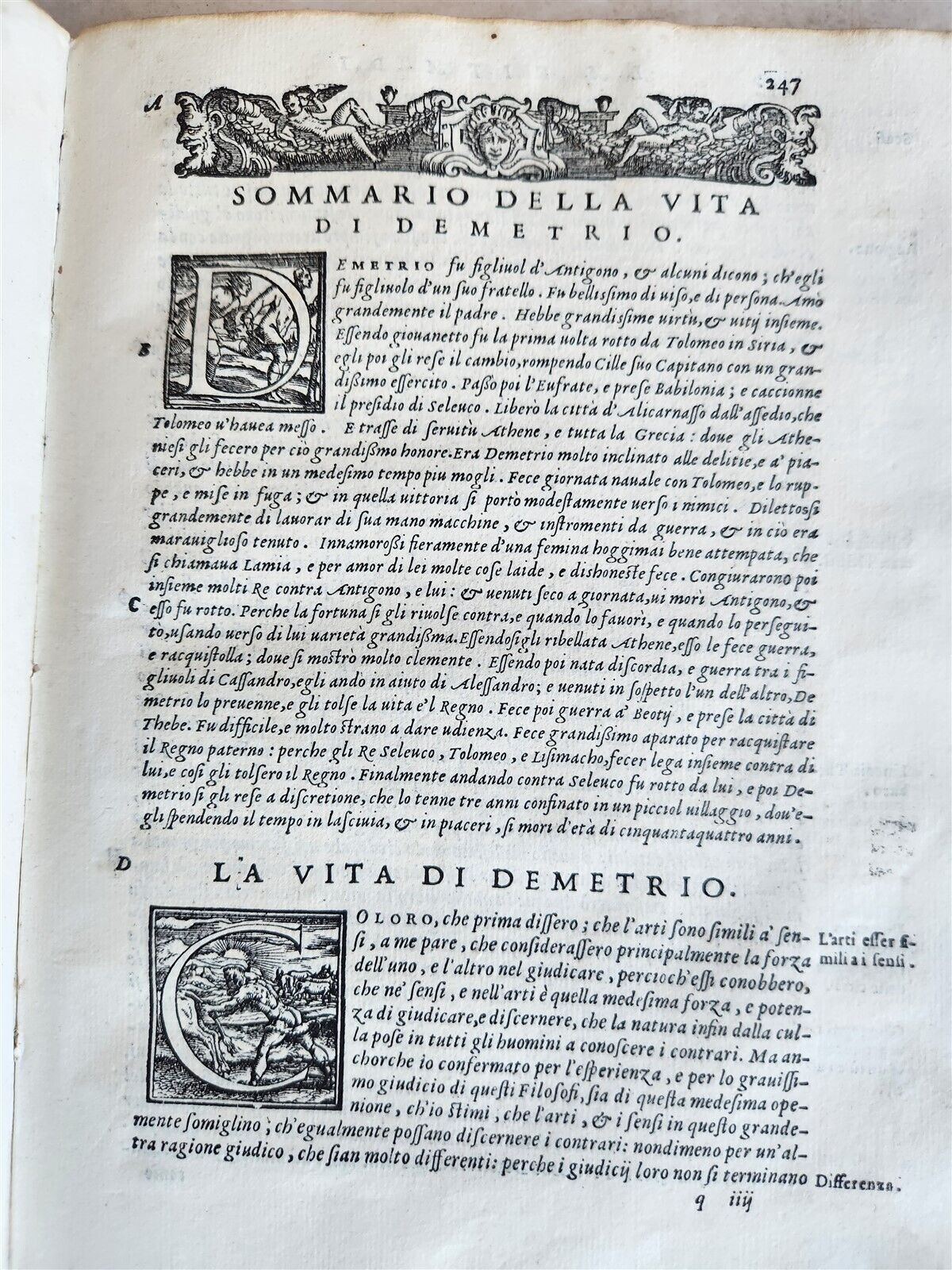 1566 LIFE of PLUTARCH 2 VOLUMES antique in ITALIAN 16th CENTURY VELLUM BOUND