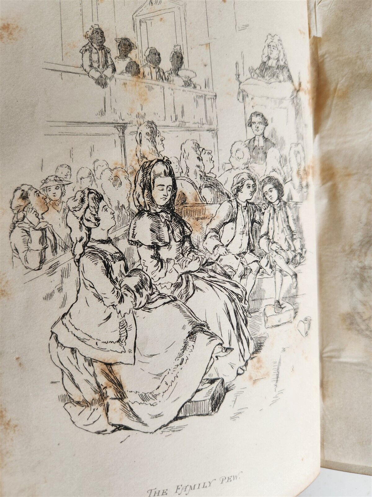 1858 THE VIRGINIANS by THACKERAY 2 VOLUMES antique Americana ILLUSTRATED