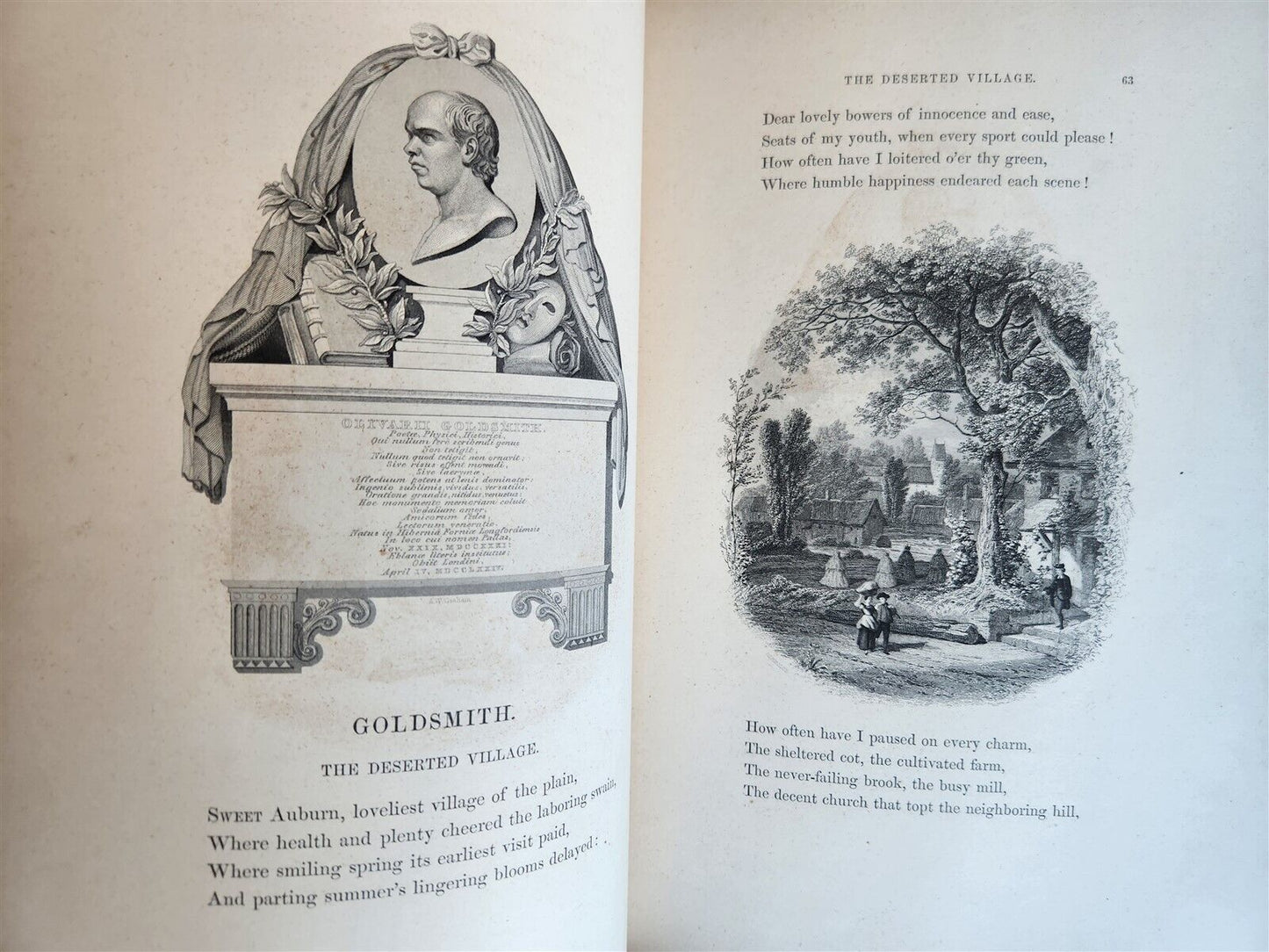 1859 ILLUSTRATED A GALLERY OF FAMOUS ENGLISH AND AMERICAN POETS antique