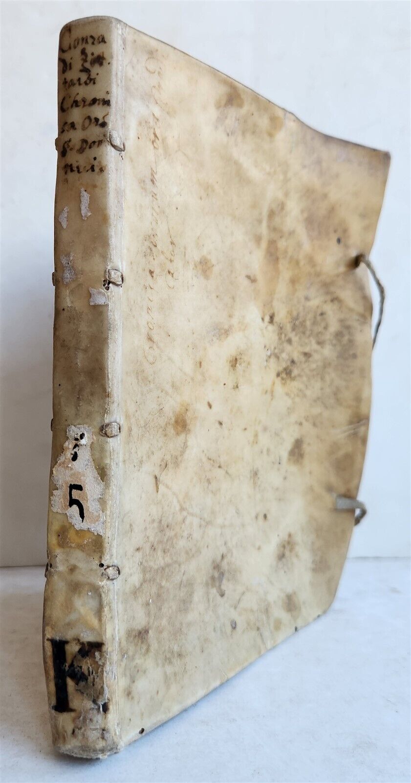 1596 HISTORICAL DESCRIPTION SHORT CHRONICLE of DOMINICAN ORDER antique VELLUM