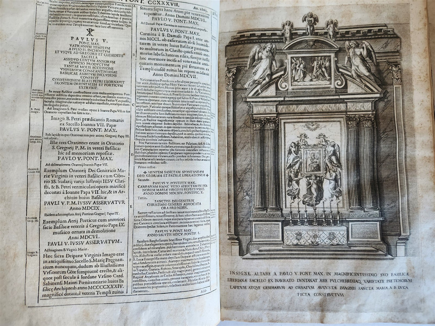 1677 LIVES of ROMAN POPES 4 FOLIO VOLUMES FULLY ILLUSTRATED antique in LATIN
