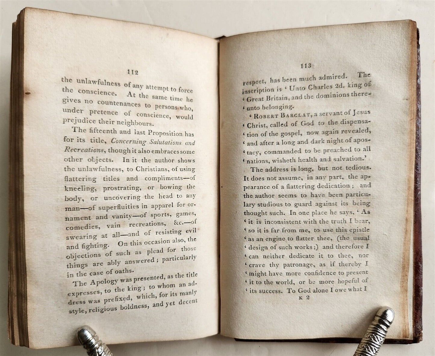 1805 Quakers SHORT ACCOUNT OF THE LIFE AND WRITINGS OF ROBERT BARCLAY antique