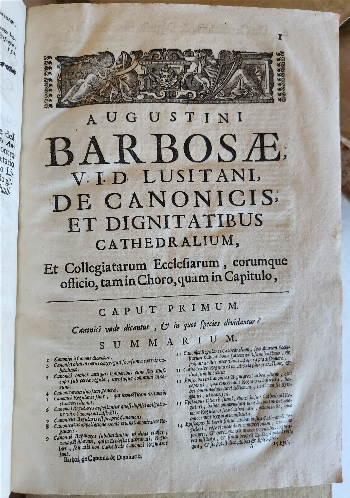 1701-1715 CANON LAW 6 FOLIO VOLUMES by AUGUSTINI BARBOSAE antique VELLUM BINDING
