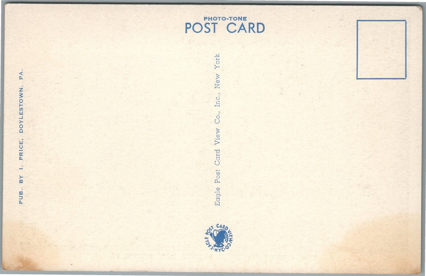 DOYLESTOWN PA BUCKS COUNTY HISTORICAL SOCIETY ANTIQUE POSTCARD