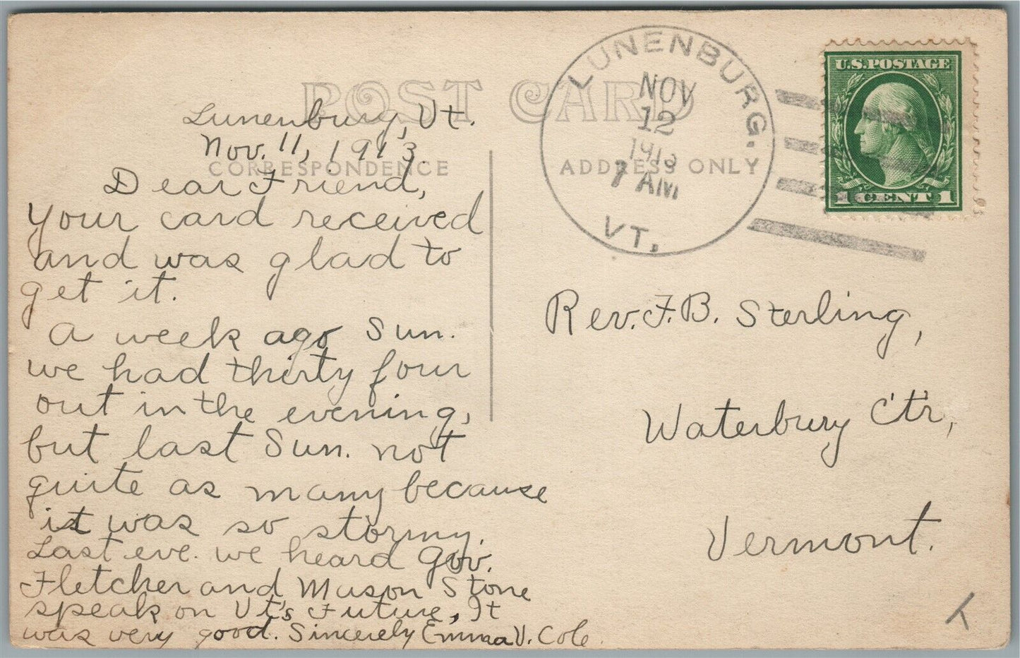 LUNENBURG VT L.B. BROWN'S STORE ANTIQUE REAL PHOTO POSTCARD RPPC