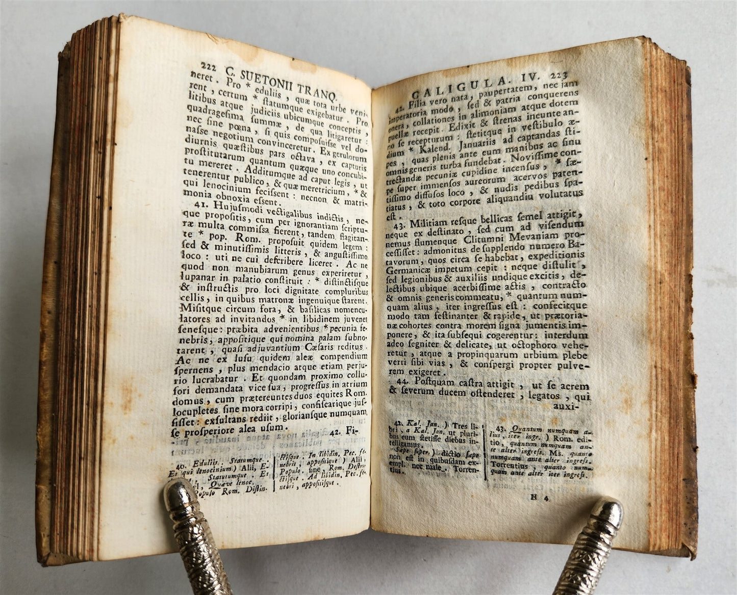 1714 CUM ANOTATION DIVERSORUM by SUETONIUS antique vellum bound