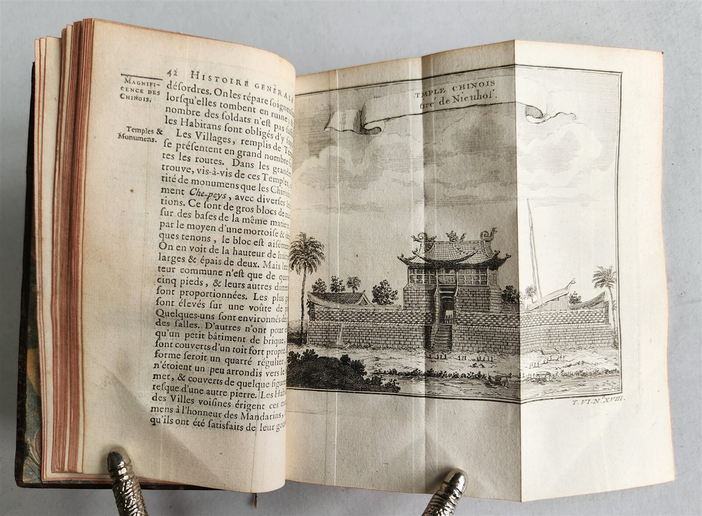 1749 HISTOIRE des VOYAGES antique Vol.22 CHINA TRAVELS illustrated