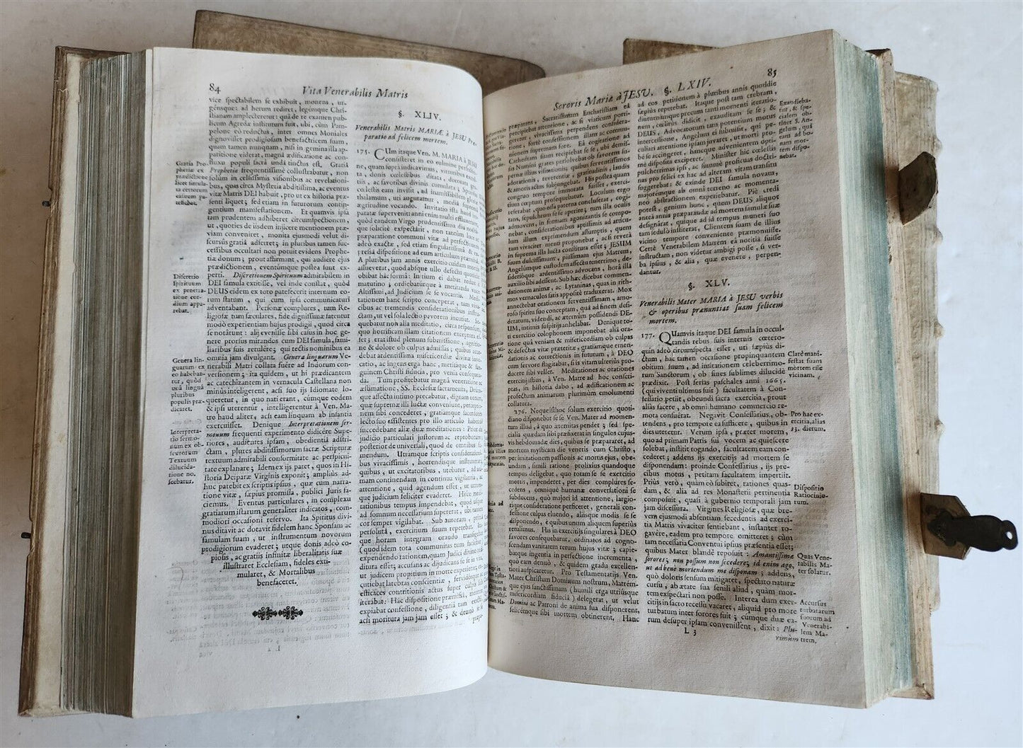 1719 MYSTICA CIVITAS DEI 3 PIGSKIN BOUND FOLIOS antique