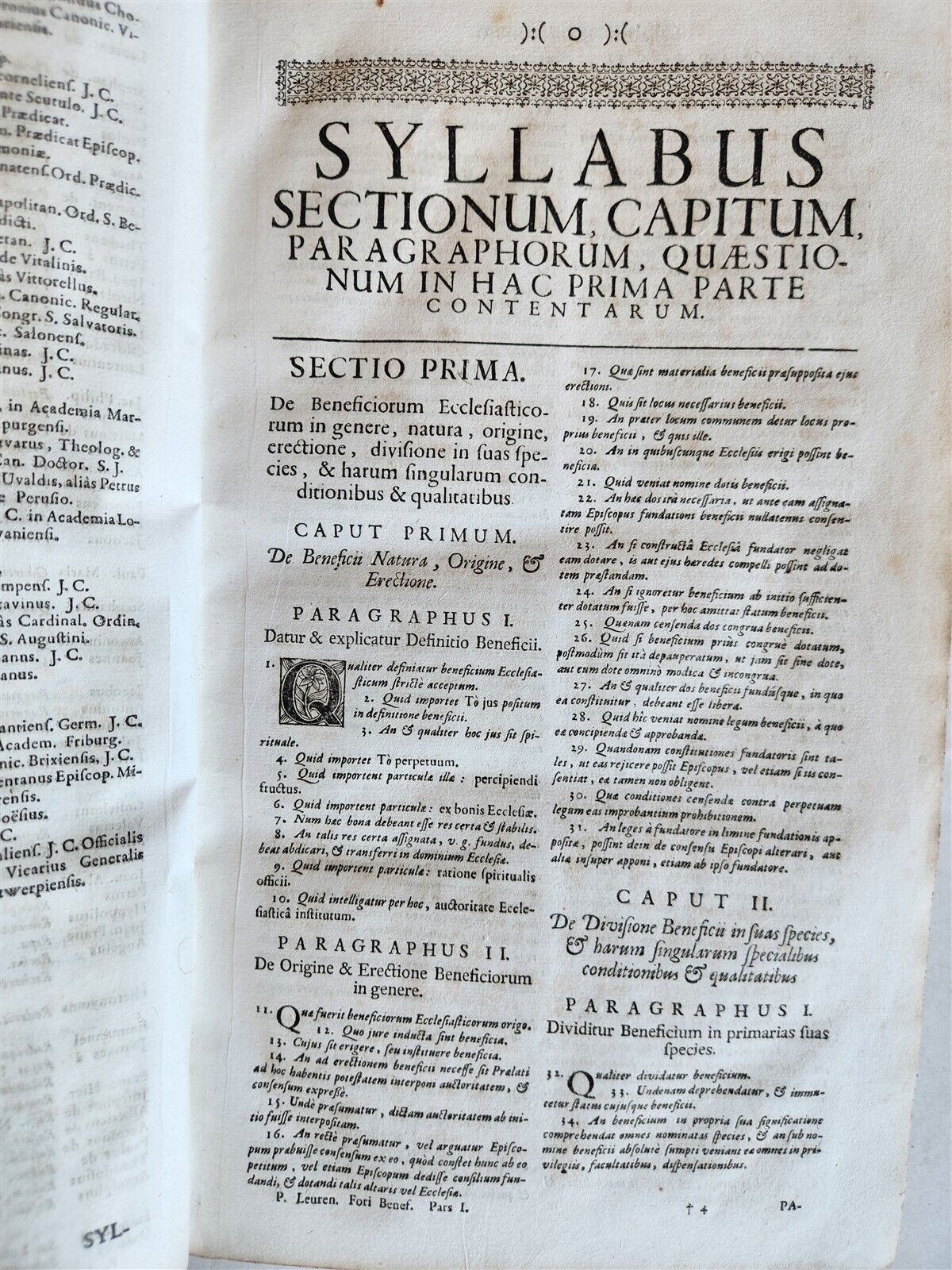 1735 CANON LAW BOOK Forum beneficiale sive quaestiones & responsa ANTIQUE