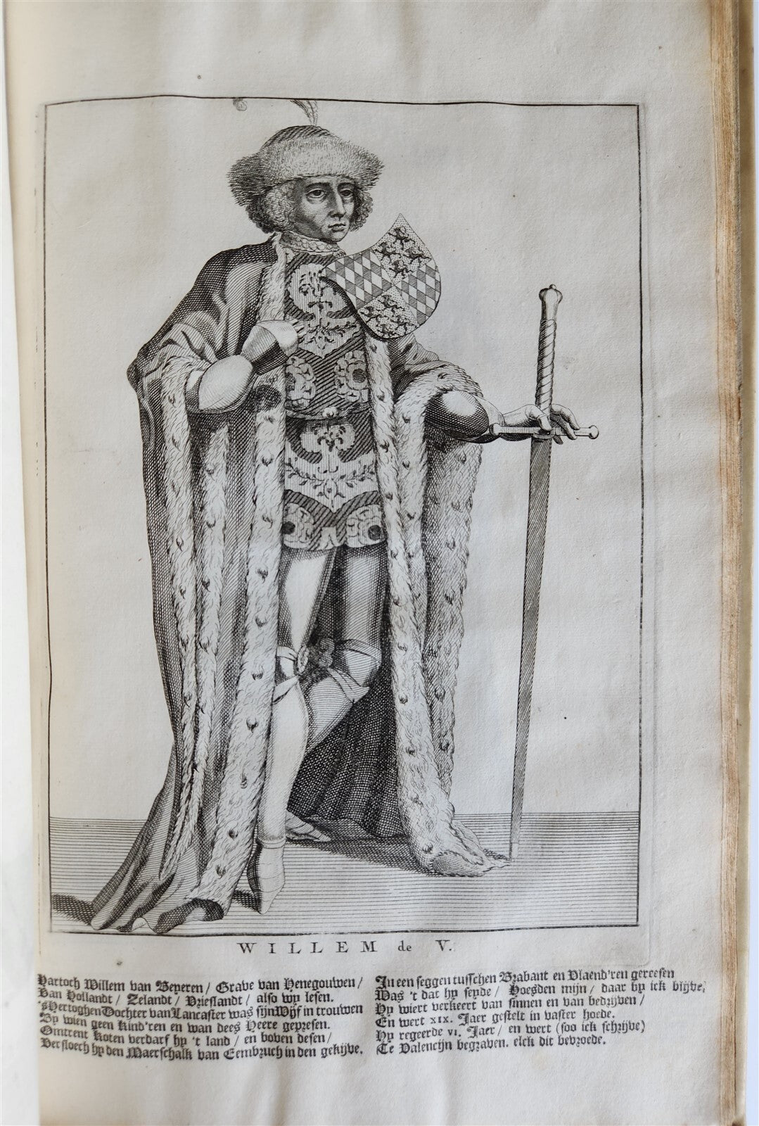 1699 CHRONICLE of COUNTS of HOLLAND antique ILLUSTRATED FOLIO vellum bound