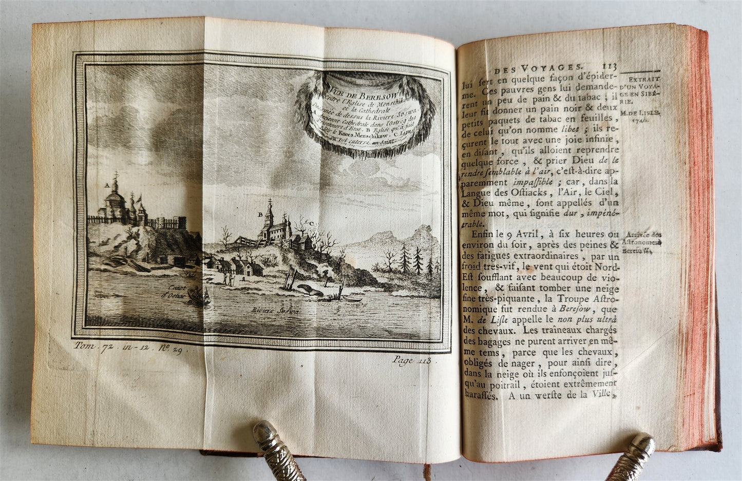 1768 HISTOIRE des VOYAGES illustrated TRAVELS to SIBERIA, RUSSIA vol. 72 antique
