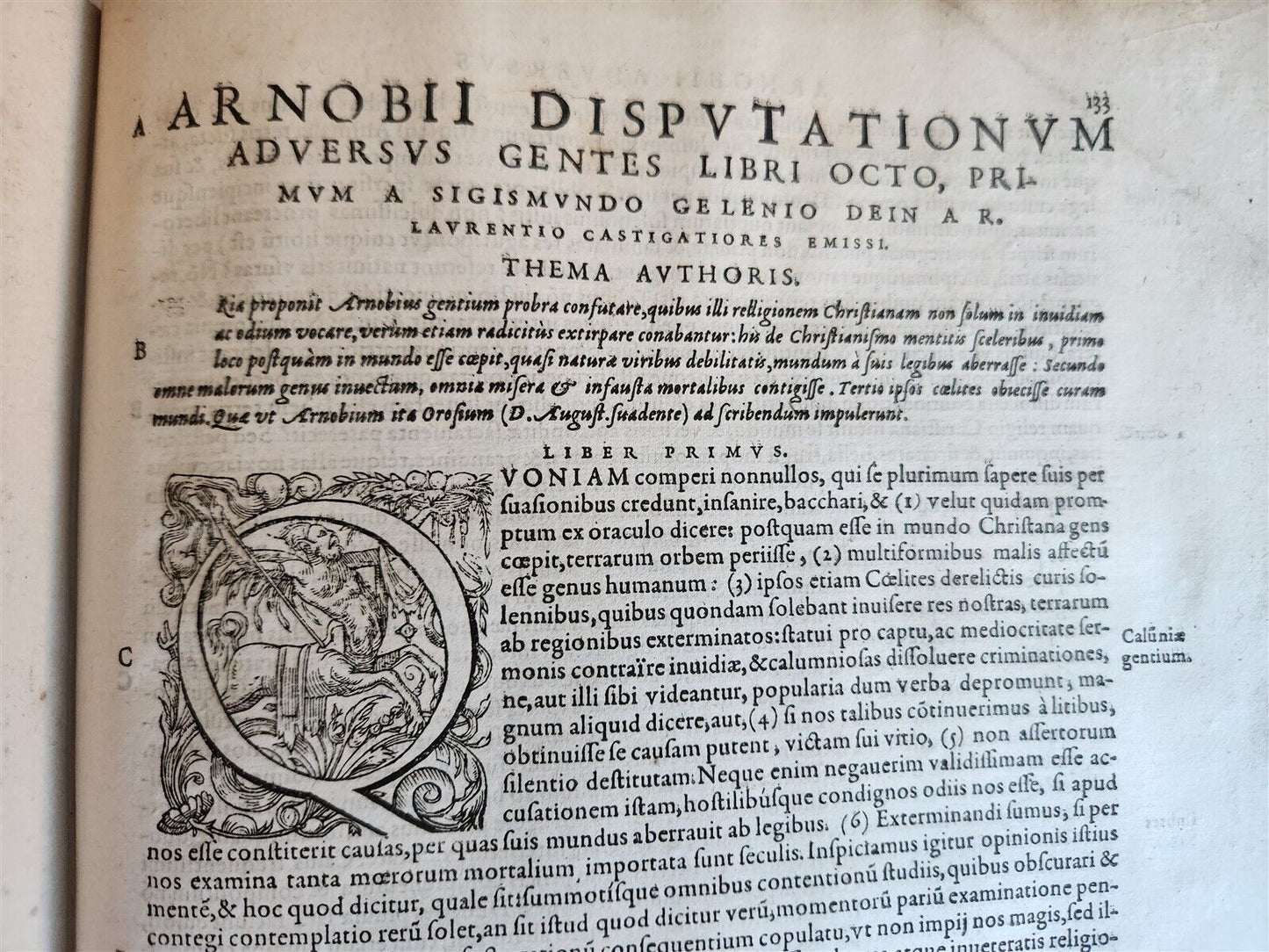 1580 OPERA TERTULLIANI antique FOLIO 16th CENTURY