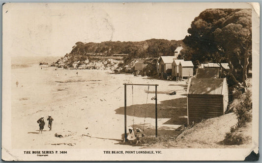 POINT LONSDALE VIC. AUSTRALIA ANTIQUE REAL PHOTO POSTCARD RPPC