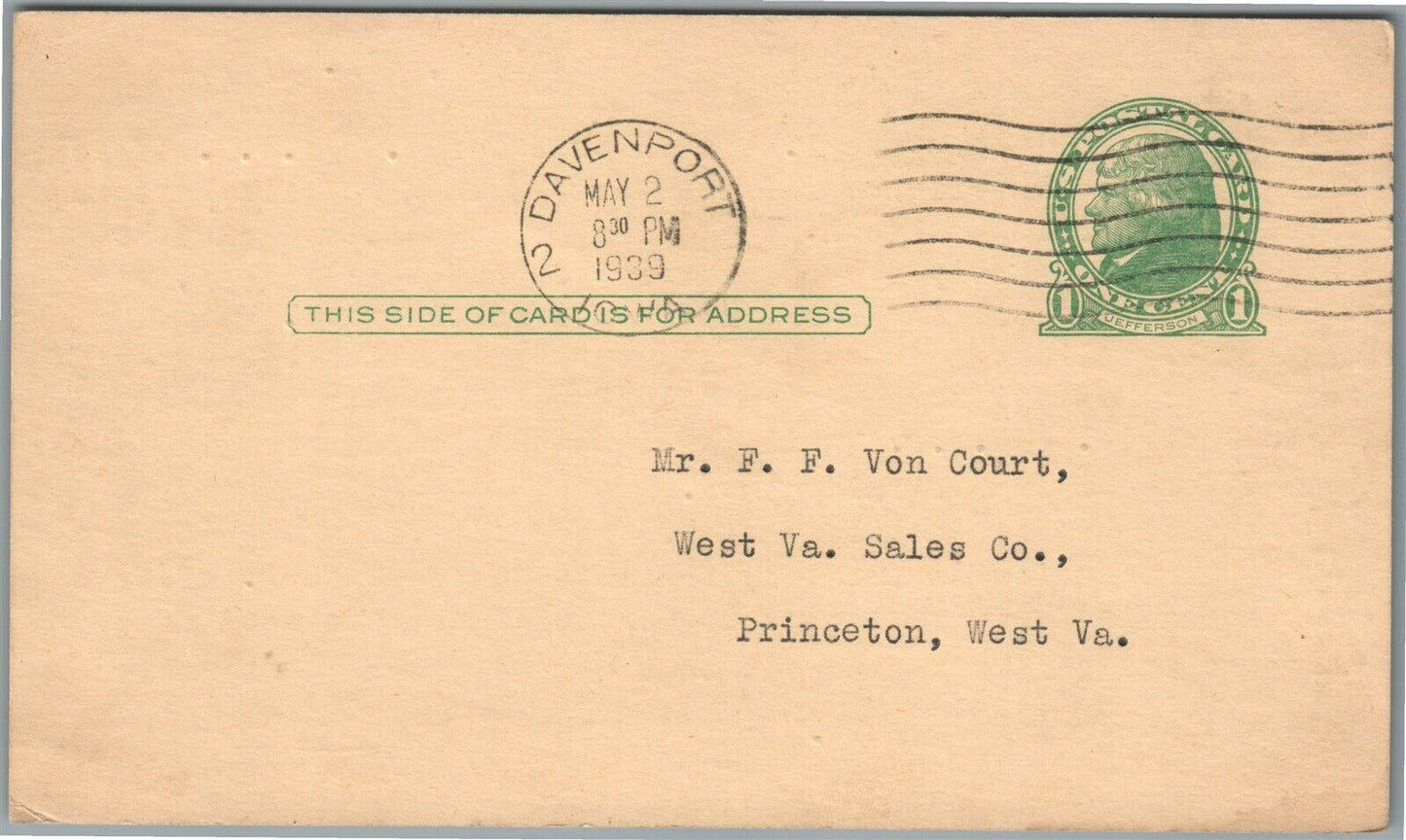 ROCK ISLAND IL AGRICULTURE COMPANY ANTIQUE POSTCARD