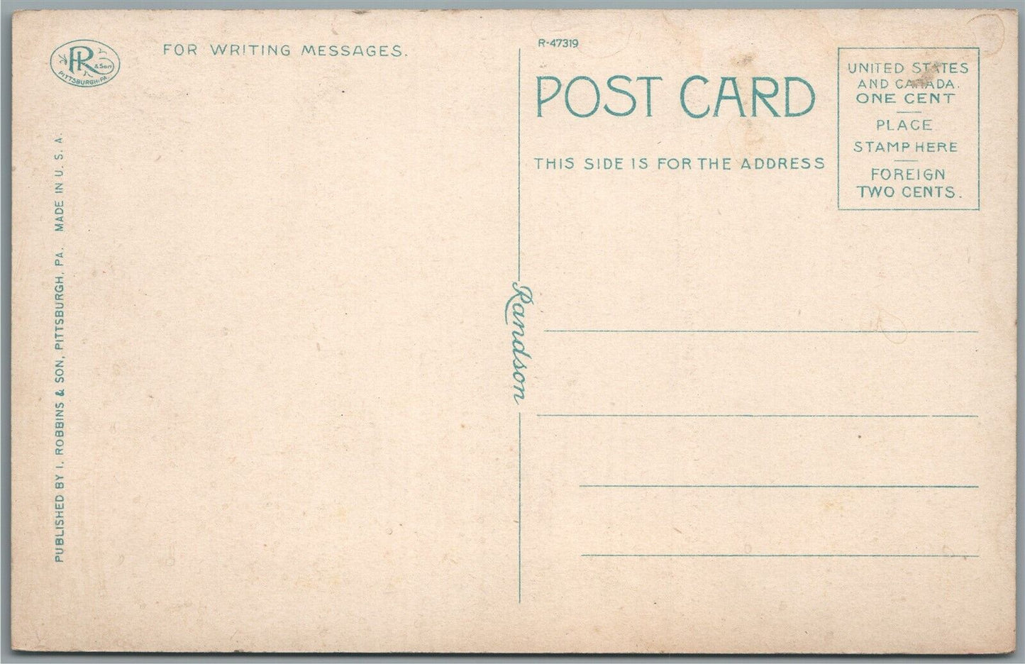 BUTLER PA CENTRAL FIRE STATION ANTIQUE POSTCARD