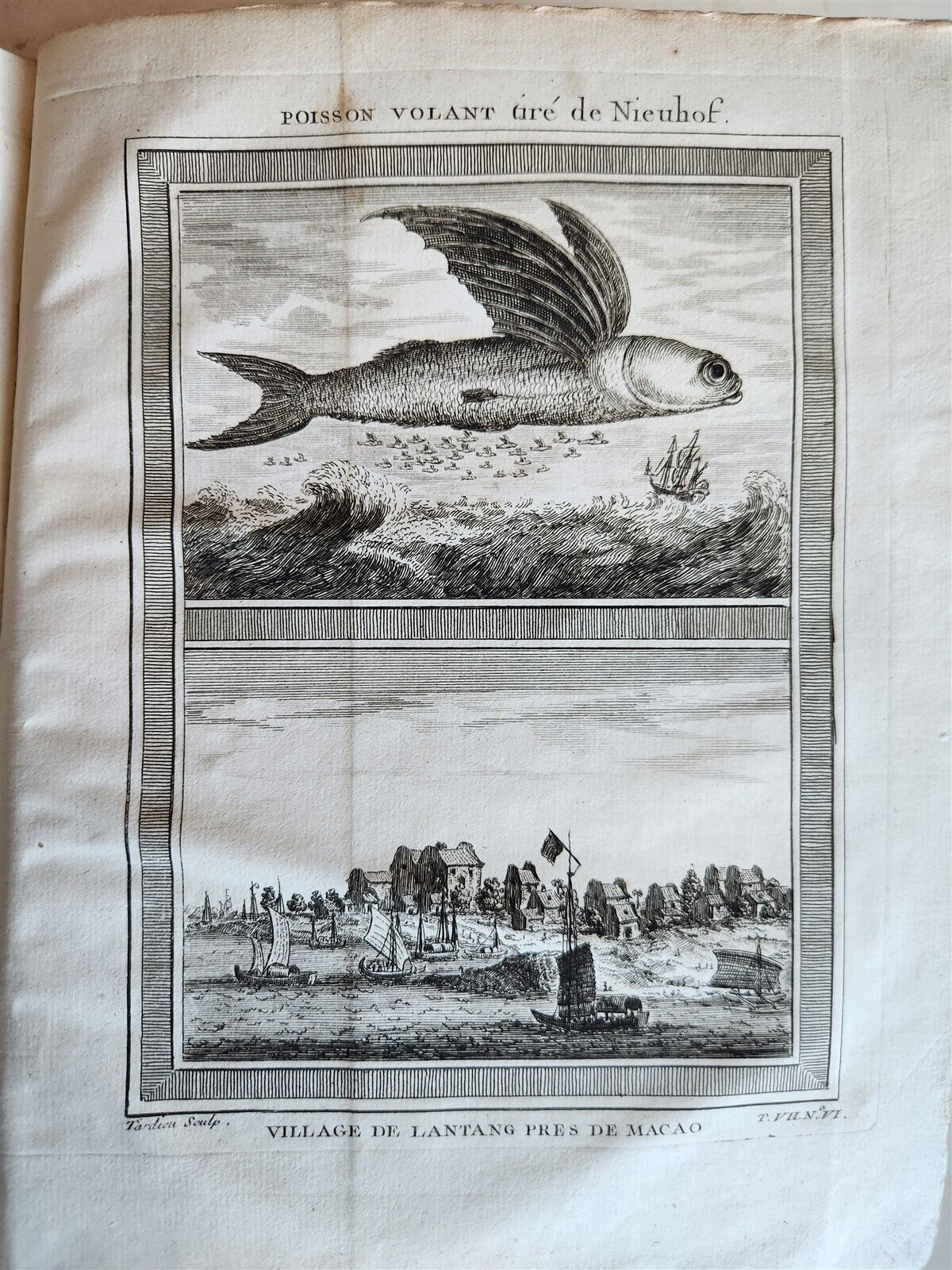 1749 HISTORY of VOYAGES by Prevost antique ILLUSTRATED JORNEY to CHINA & TIBET