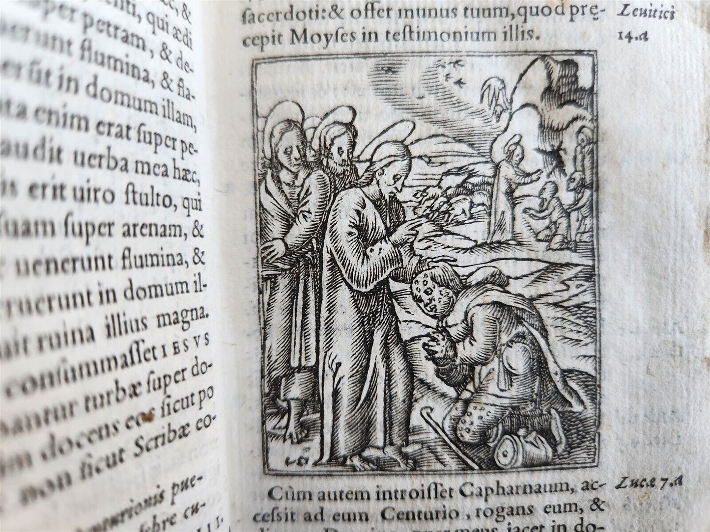 1558 BIBLE IN LATIN ILLUSTRATED antique 16th CENTURY vellum bound NEW TESTAMENT