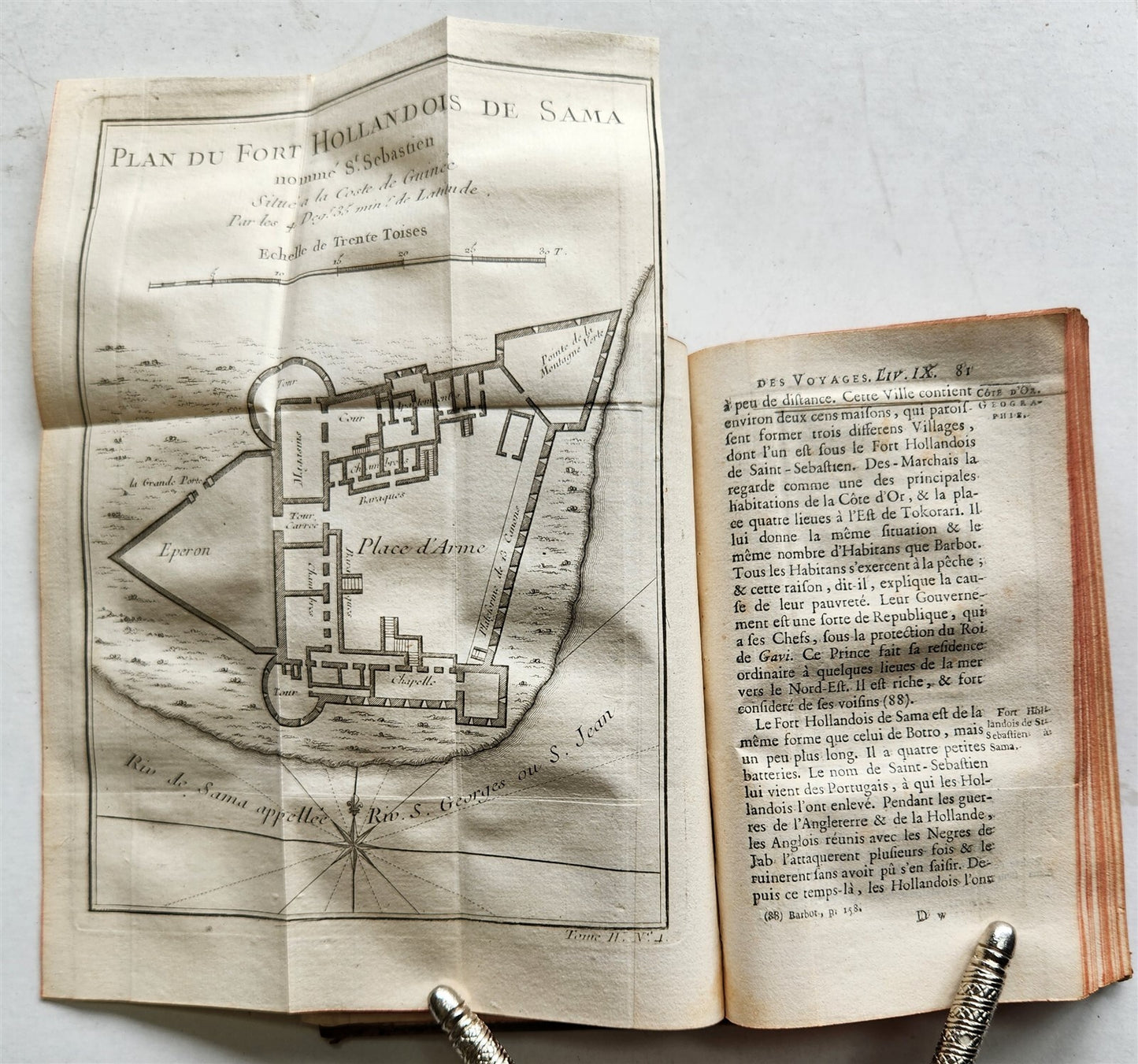 1748 HISTOIRE des VOYAGES VOL.13 antique illustrated AFRICA TRAVELS GHANA GUINEA