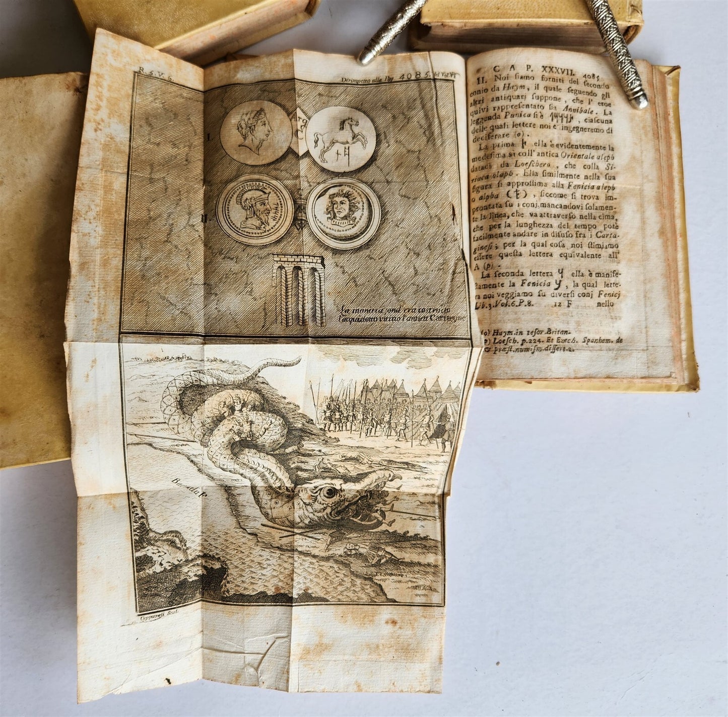 1741 UNIVERSAL HISTORY 7 VOLUMES antique ILLUSTRATED w/ MAPS in ITALIAN vellum