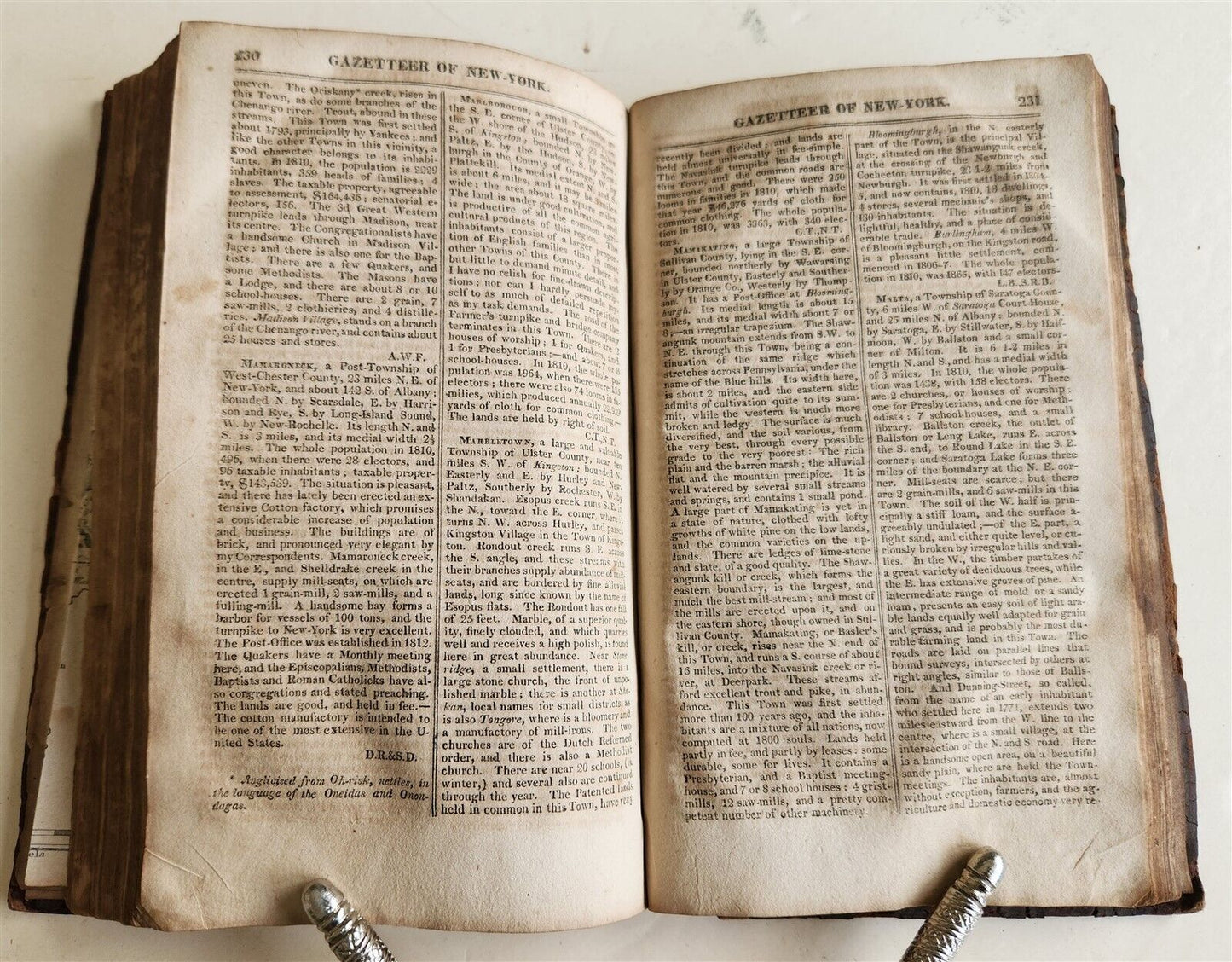 1813 GAZETTEER of STATE of NEW YORK HORATIO SPAFFORD antique ILLUSTRATED w/ MAP