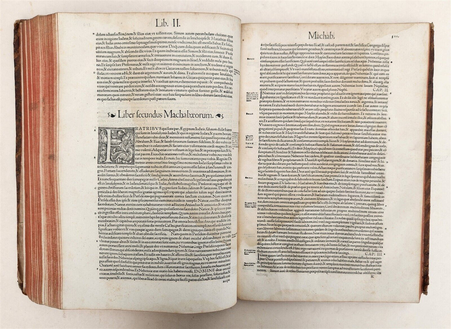 1537 BIBLE in LATIN antique FOLIO BIBLIA BREVES IN AEDEM ANNOTATIONES 16th CENT.