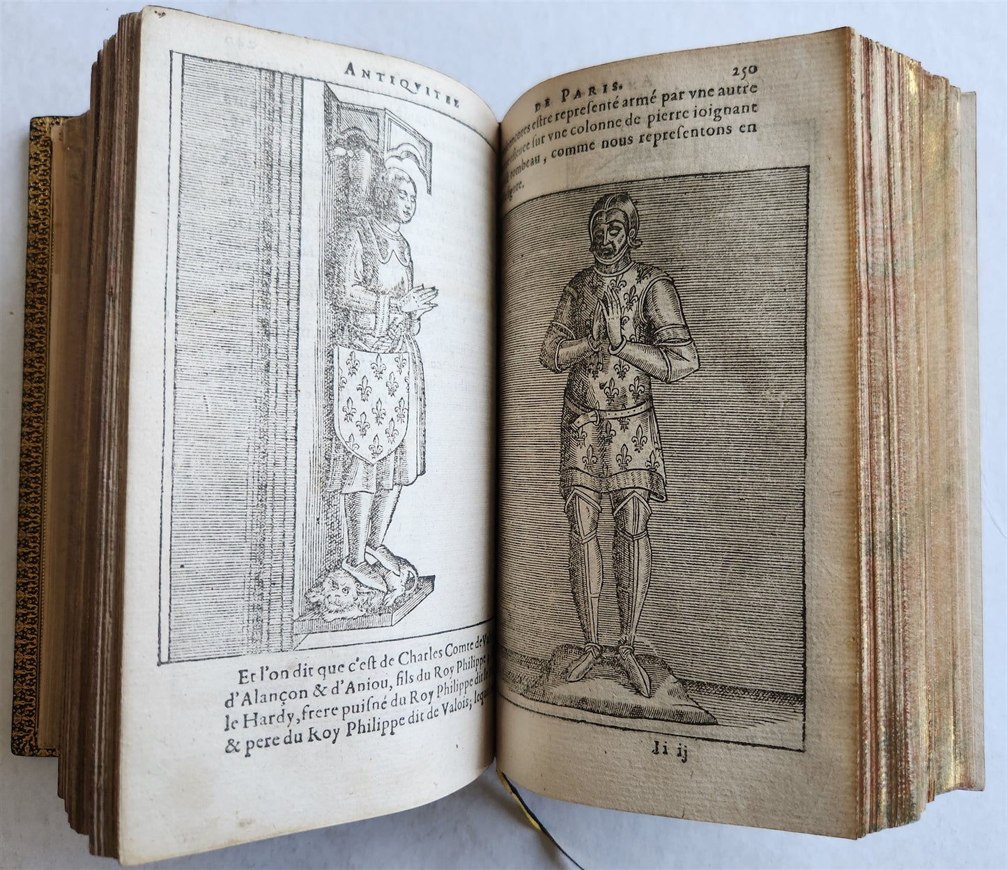 1608 HISTORICAL GUIDE to PARIS ILLUSTRATED w/ 55 WOODCUTS antique