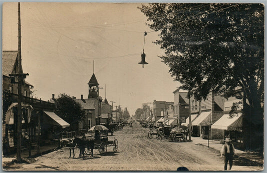 SEYMOUR WI STREET SCENE ANTIQUE REAL PHOTO POSTCARD RPPC