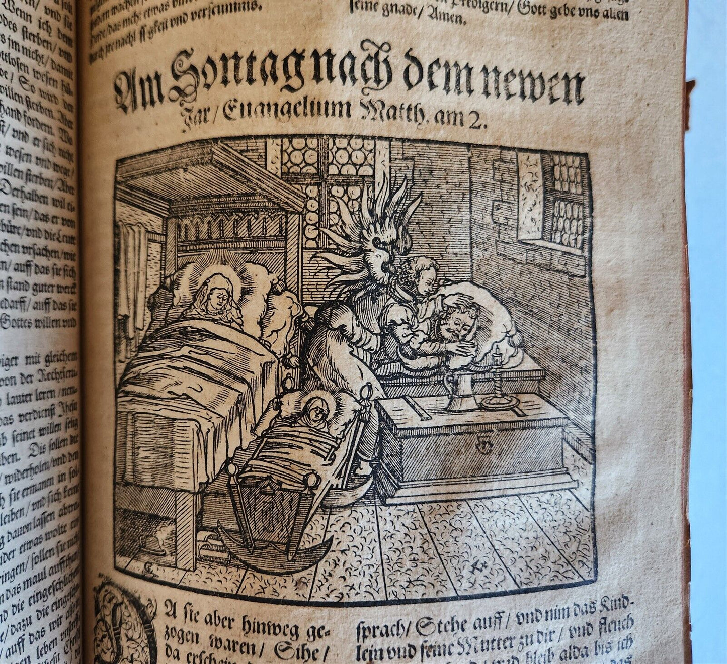 1583 ILLUSTRATED POSTILLA antique 80 WOODCUTS CRANACH SCHOOL ARTIST