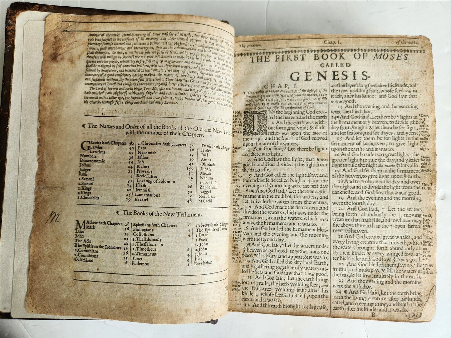 1655 BIBLE in ENGLISH OLD & NEW TESTAMENT antique LONDON KING JAMES