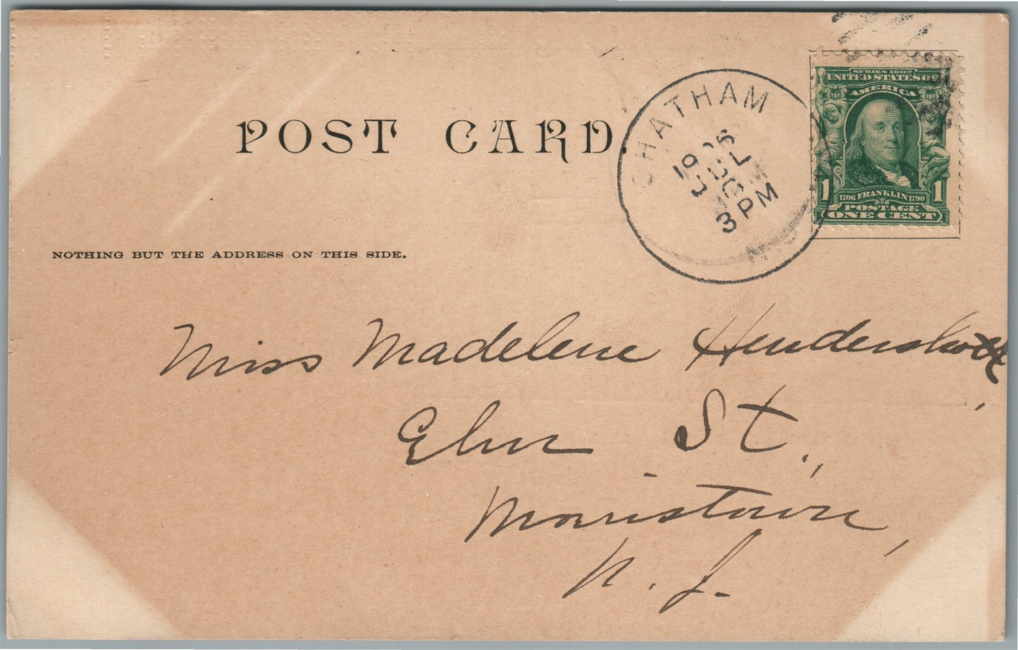 CHATHAM NJ FAIRVIEW HOUSE ANTIQUE POSTCARD