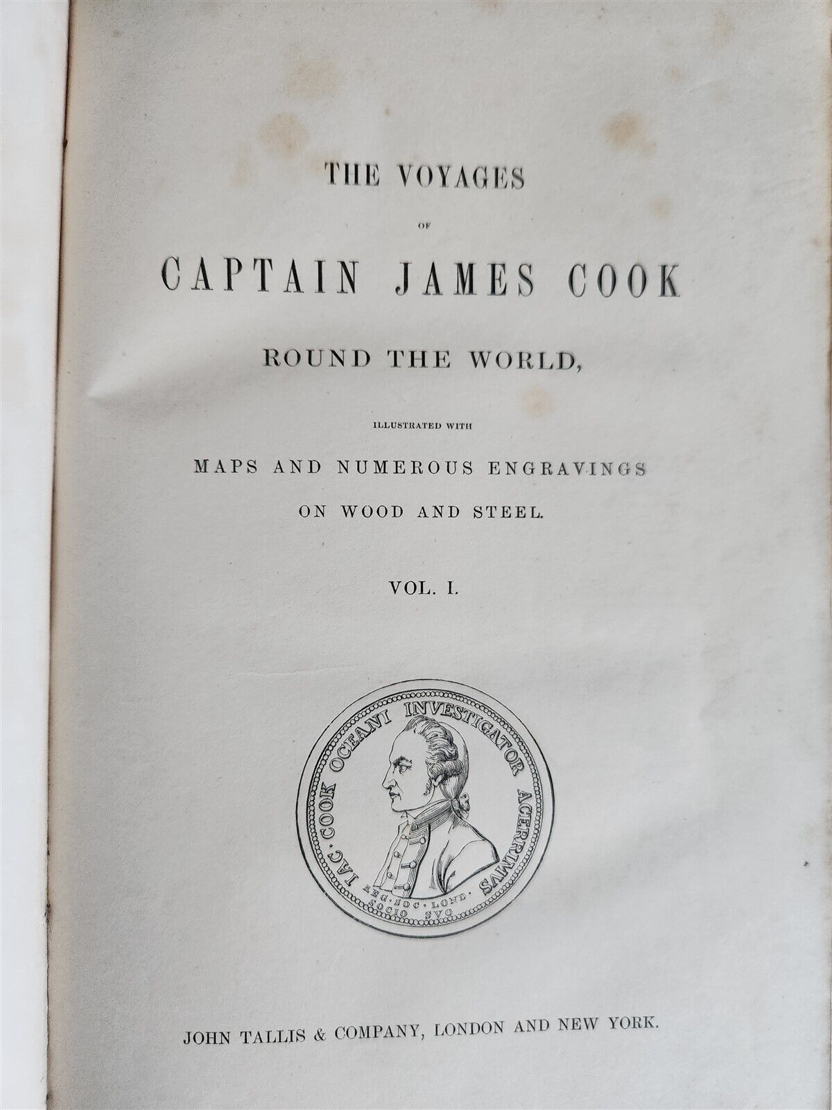 1860 VOYAGES of CAPTAIN COOK ROUND THE WORLD 2 vols ILLUSTRATED antique ENGLISH