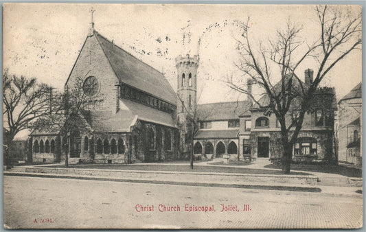 JOLIET IL CHRIST CHURCH ANTIQUE POSTCARD