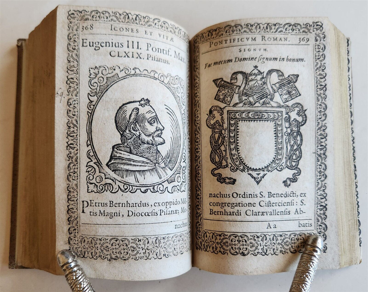1602 ICONES & VITAE PAPARUM antique 300 WOODCUT ILLUSTRATIONS of POPES
