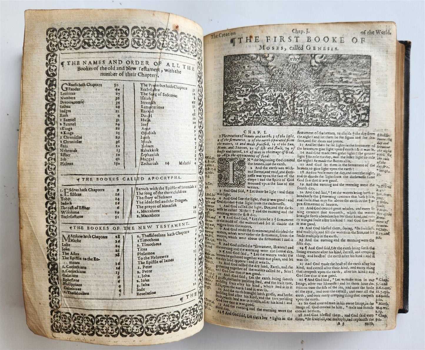 1632 BIBLE in ENGLISH antique Old & New Testament LONDON - ROBERT BARKER