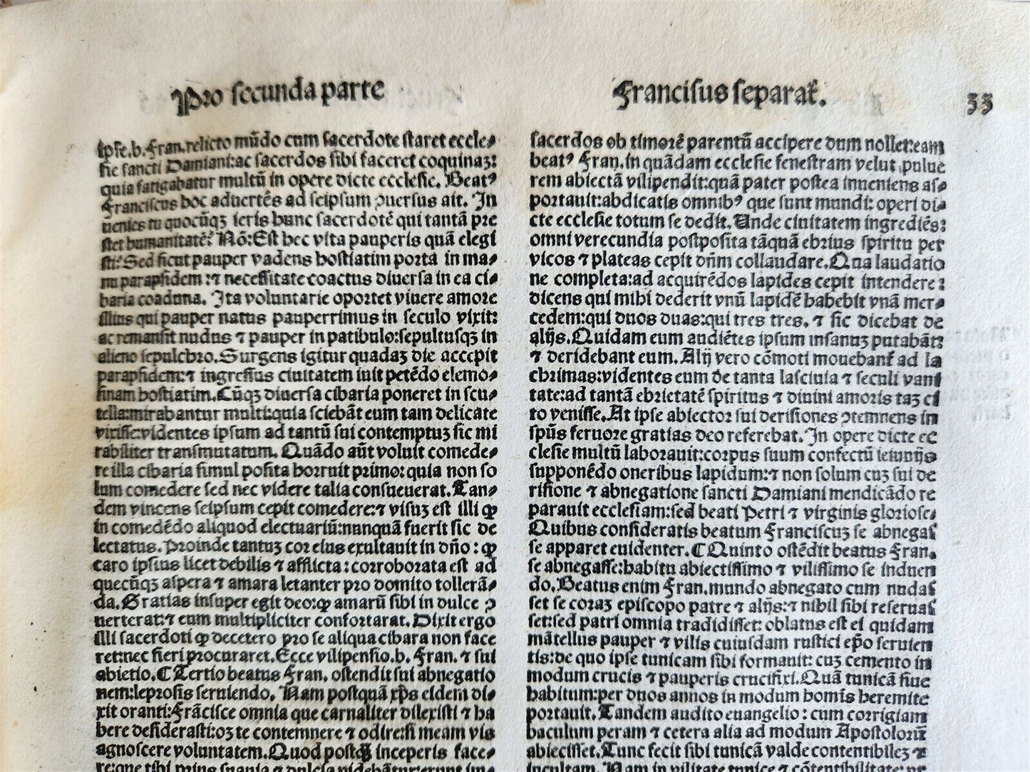 1513 POST-INCUNABULA HISTORY of FRANCISCANS ORDER antique Vellum Bound RARE