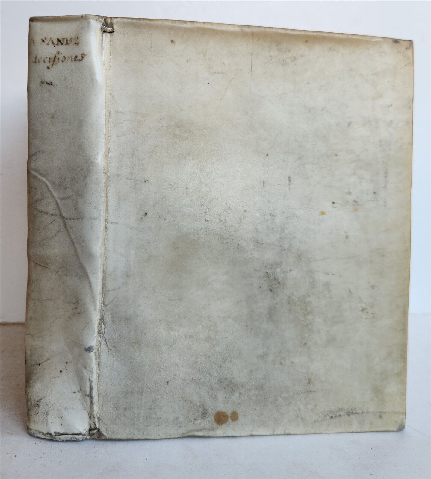 1656 LAW BOOK Decisiones Frisicae antique VELLUM BINDING