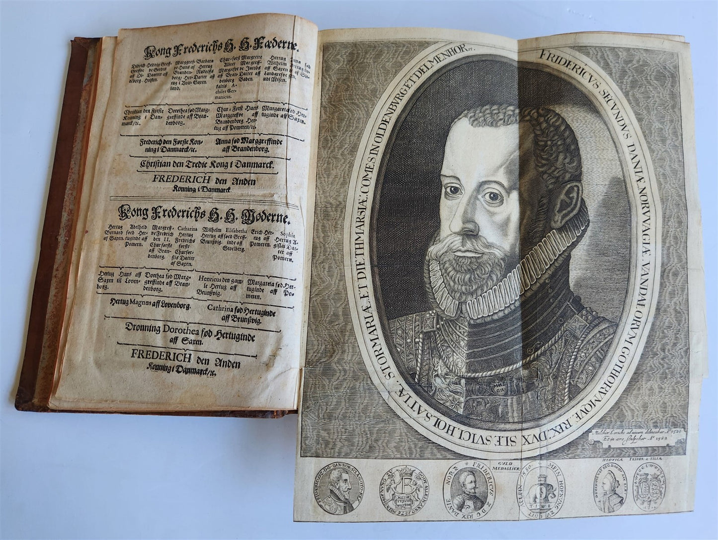 1680 CHRONICLE of DENMARK antique FULLY ILLUSTRATED rare Peder Hanson Resen