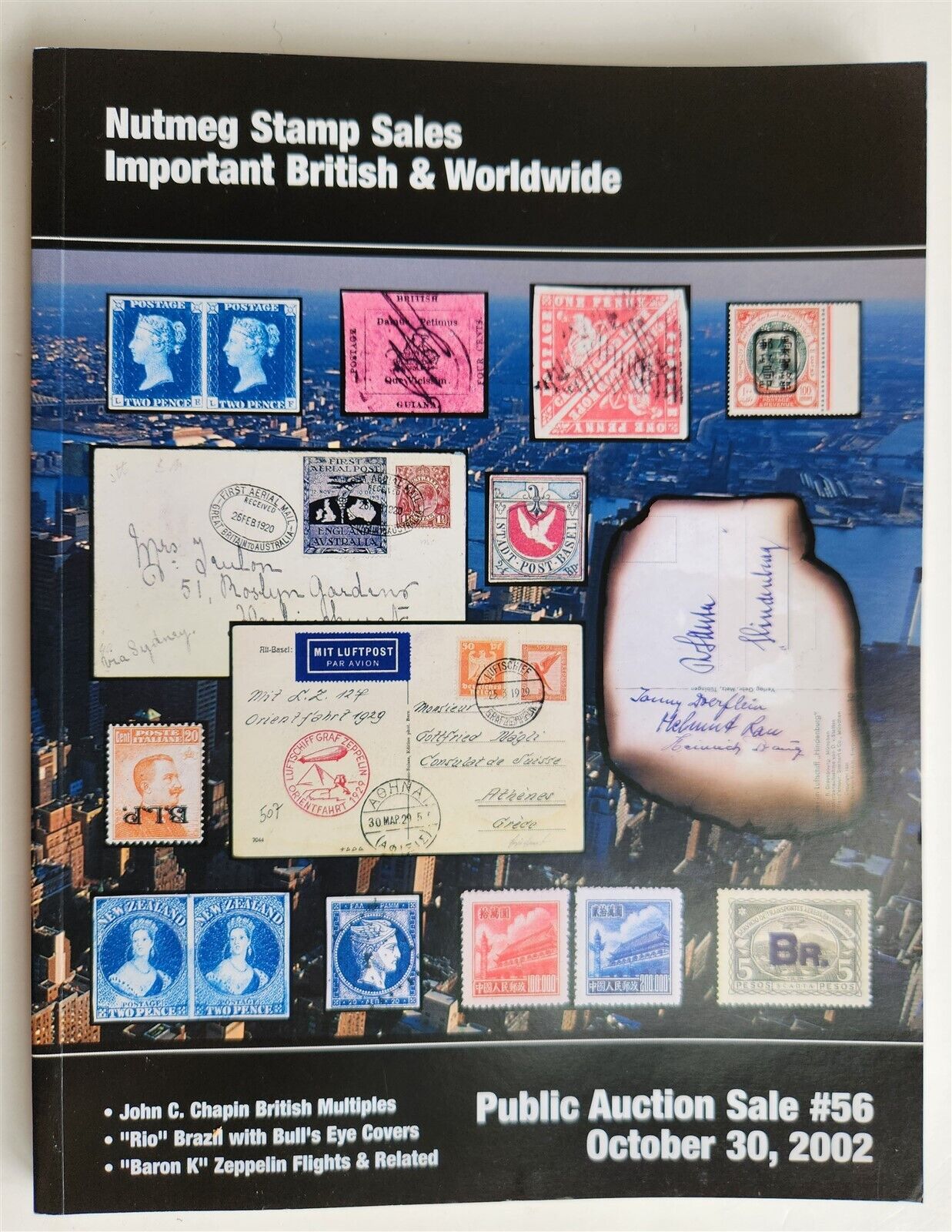 PHILATELIC STAMPS NUTMEG AUCTION CATALOG # 56 2002