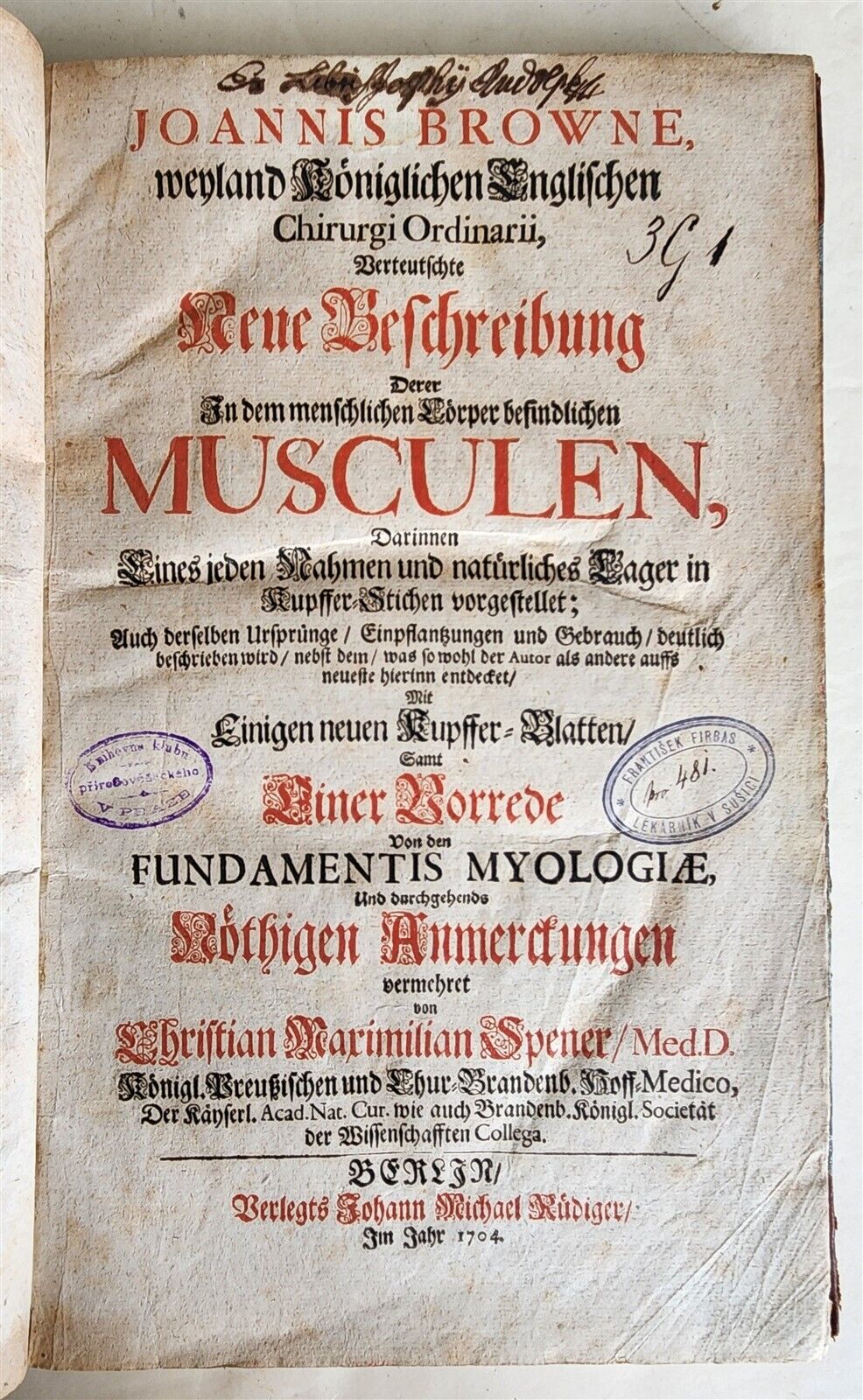 1704 ANATOMY MUSCLE TREATISE antique AMAZINGLY ILLUSTRATED