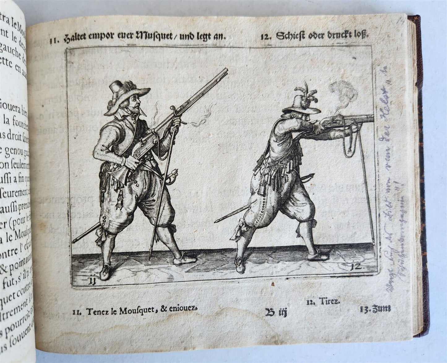 1664 ILLUSTRATED MILITARY WORK on TECHNIQUES for HANDLING MUSKET & PIKE antique
