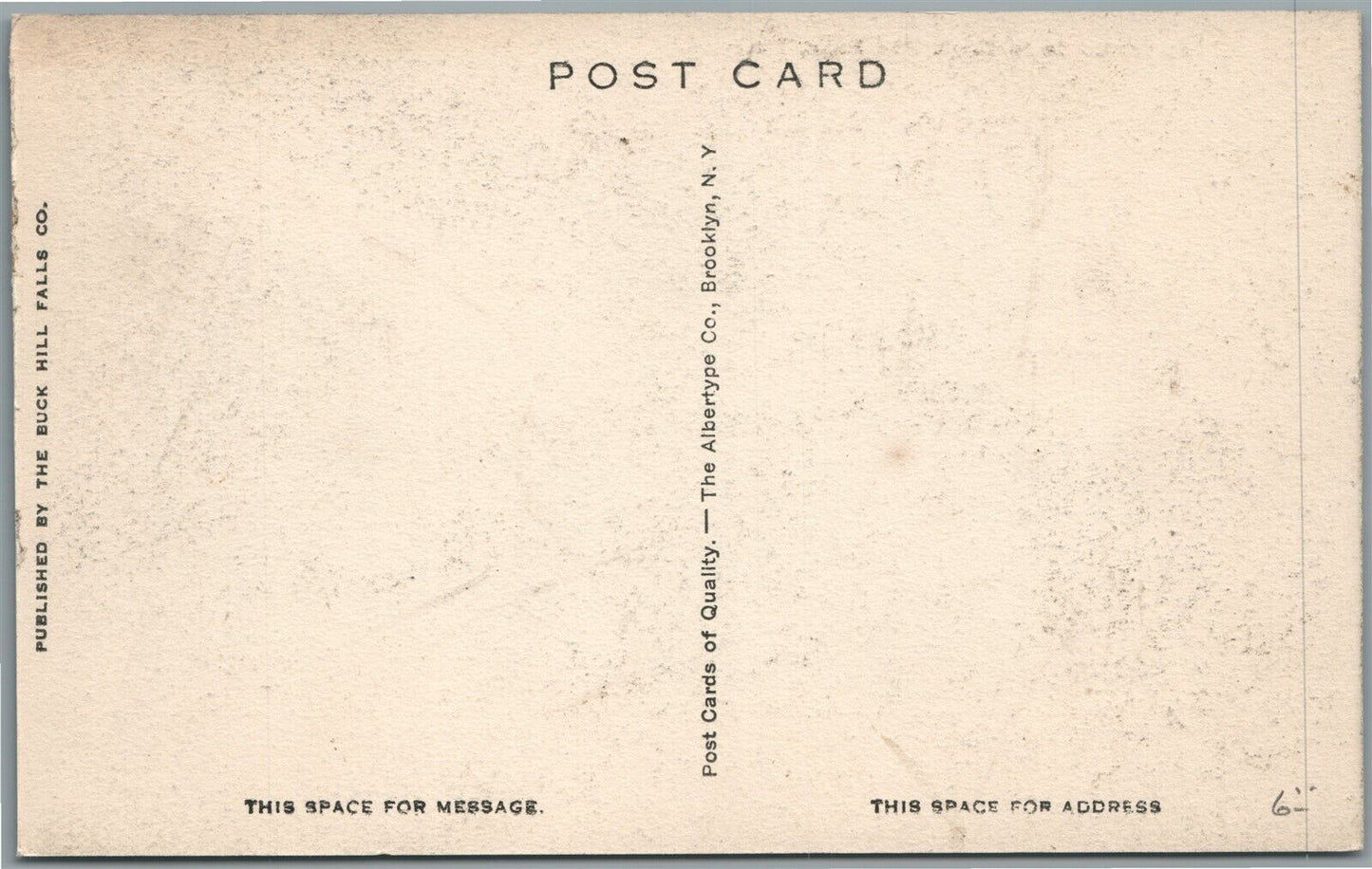 BUCK HILL FALLS PA ANTIQUE POSTCARD