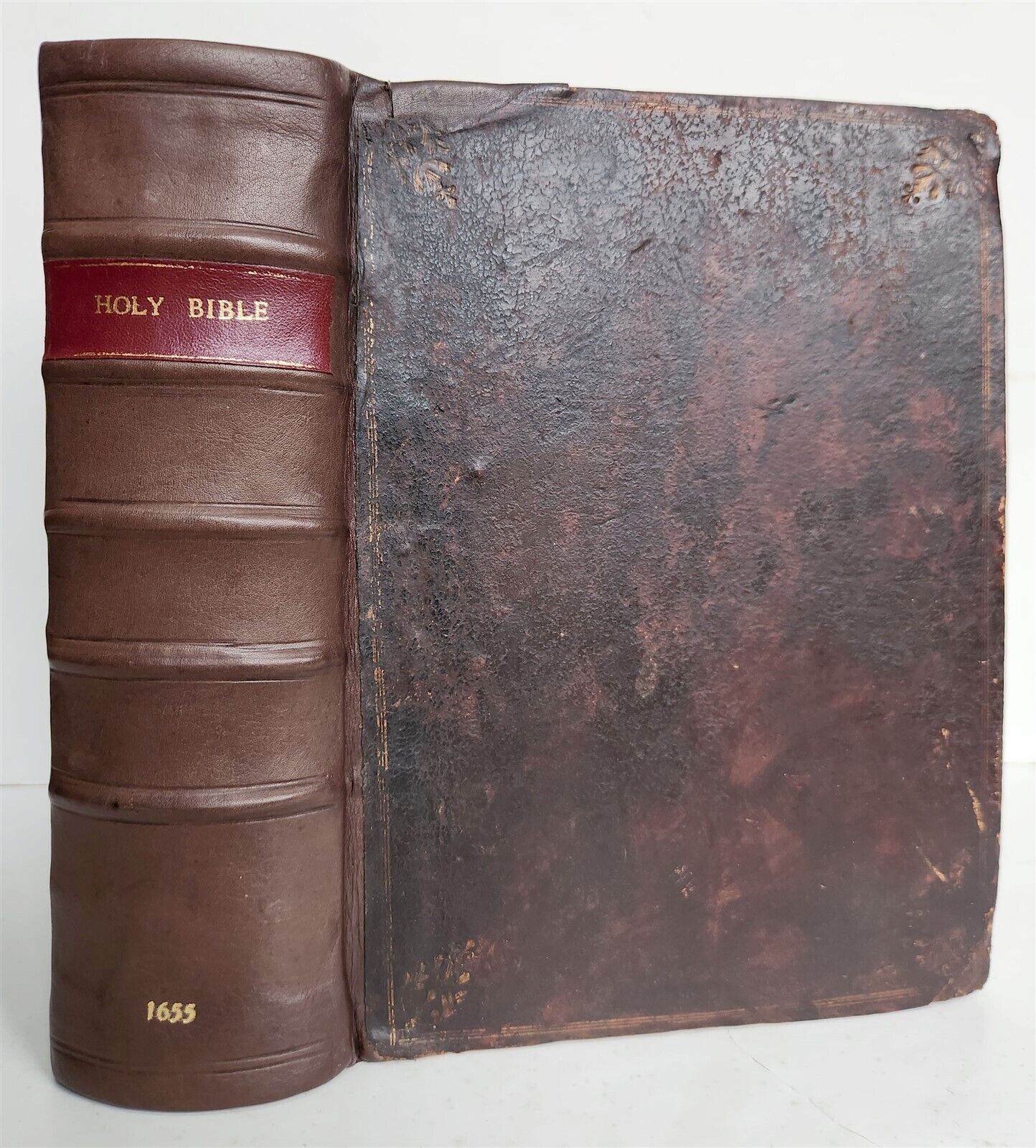 1655 BIBLE in ENGLISH OLD & NEW TESTAMENT antique LONDON KING JAMES