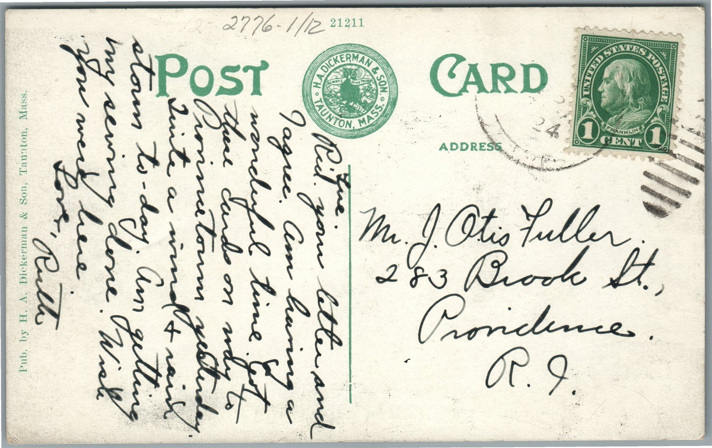 HARWICHPORT MA MAIN STREET ANTIQUE POSTCARD